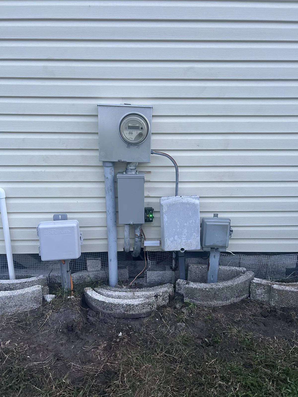 Electrical Panel Upgrades in Riverview, FL New outdoor breaker box with a whole-home surge protector below the meter, installed by Keywest Lights & Electric in nearby Largo, FL