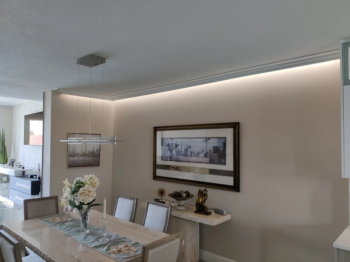 Home Remodel & Addition Electrical Dining room LED cove lighting installed during a remodel, Tierra Verde