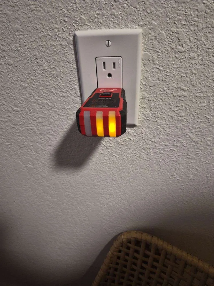 Repaired outlet, installed and tested by Keywest Lights & Electric