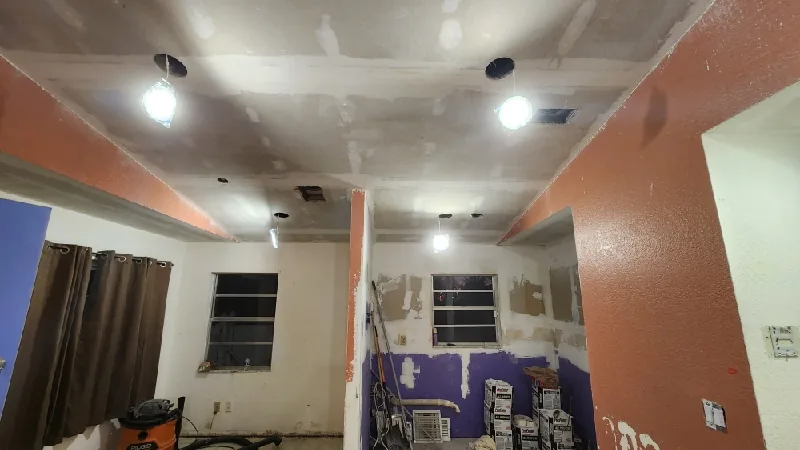 Recessed lighting installation in Pinellas Park, FL – after new recessed lighting through the renovated space