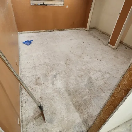 Recessed lighting installation in Pinellas Park, FL – before a gutted room with a single light
